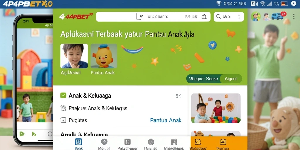 Antarmuka aplikasi 4P4PBET untuk memantau anak dengan mudah.