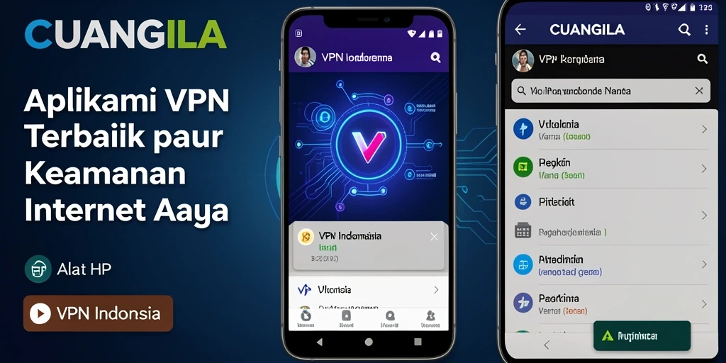 Antarmuka CUANGILA untuk penggunaan VPN yang intuitif dan sederhana.