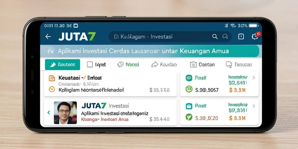 Tampilan antarmuka aplikasi JUTA7 yang modern dan intuitif.