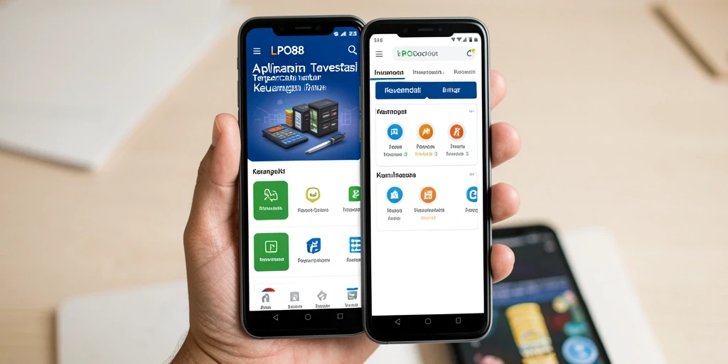 Screenshot aplikasi LPO88 menampilkan fitur investasi yang intuitif.