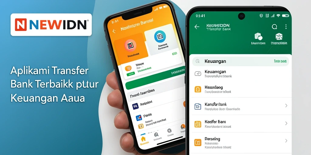 Tampilan antarmuka aplikasi NEWIDN untuk transfer bank yang sederhana dan efisien.