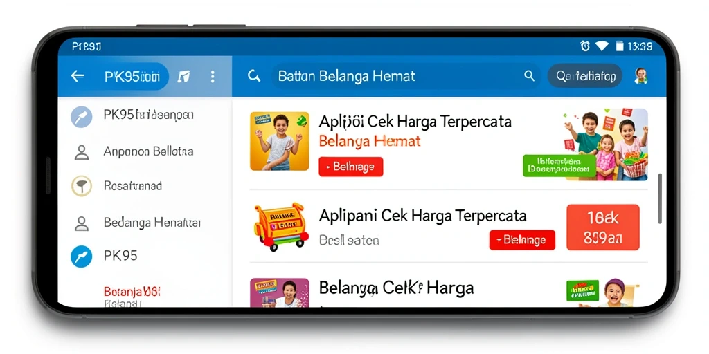 Tampilan antarmuka PK95 yang sederhana dan fungsional untuk cek harga.