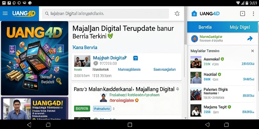 Antarmuka utama UANG4D yang menampilkan berita terupdate.