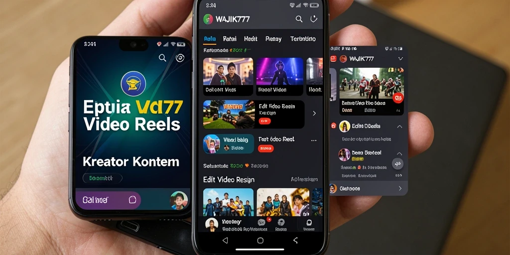 Screenshot antarmuka WAJIK777 menampilkan alat Edit Video Reels yang intuitif.